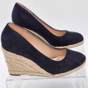 City Classified Platform Wedge Heel Women Shoes Black Size 6 S0040